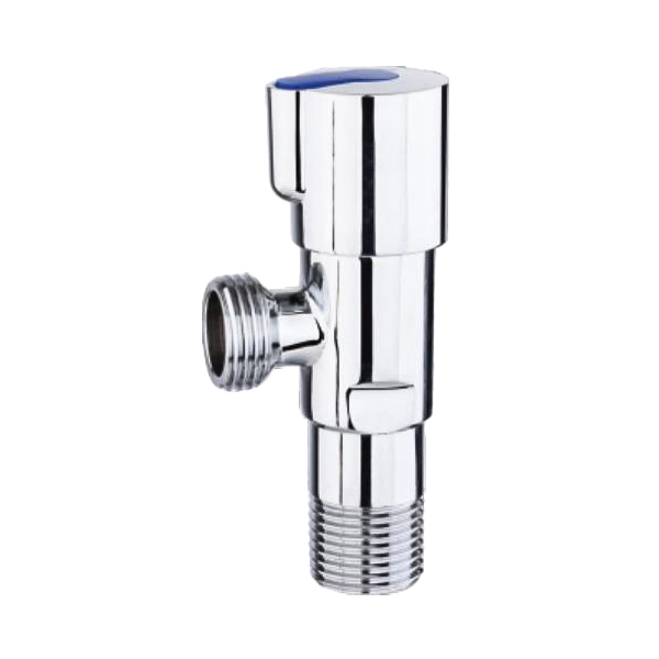 Válvula de ángulo cromada de latón de 1/2 baño DSJ027 (Azul)