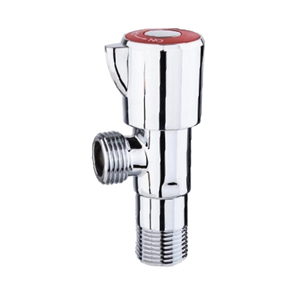 Válvula de ángulo cromada de latón para inodoro 3/8 DSJ028